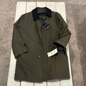 Ralph Lauren Polo Rainwear Coat men’s medium.  Olive Green.  Brand new with tags
